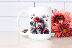 Abstract Watercolor Filled with Begonia Clipart Product Image 2