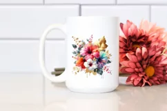 Colorful Abstract Bouquet Gold Foil Clipart Product Image 2