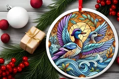 Round Christmas Ornament Sublimation|Clipart Product Image 1