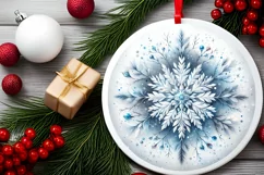 Round Christmas Ornament Sublimation|Clipart Product Image 2