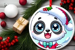 Round Christmas Ornament Sublimation|Clipart Product Image 1