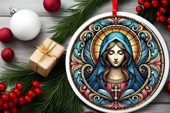 Round Christmas Ornament Sublimation|Clipart Product Image 1