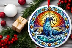 Round Christmas Ornament Sublimation|Clipart Product Image 2