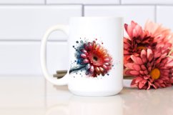 Shiny Gerbera | Watercolor Clipart Product Image 2