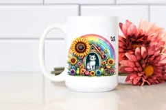 Watercolor Cat House Fruit Sunflower Rainbow Clipart Product Image 2