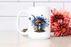 Magical Mushroom Watercolor Splash PNG Product Image 2