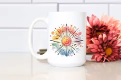 Simple Pastel Watercolor Sun | Sublimation | Clipart Product Image 2