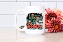 Retro Let It Snow Christmas Png Product Image 2
