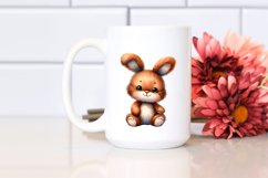 Small Vibrant Watercolor Colorful Brownish Bunny Product Image 2