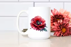 Detailed Glossy Poppy | Sublimation | Clipart Product Image 2