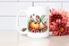 Vibrant Fairy Pumpkin Drawing | Sublimation Clipart Product Image 2