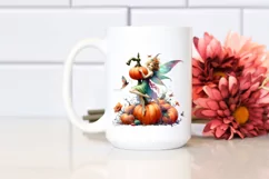 Vibrant Fairy Pumpkin Drawing | Sublimation Clipart Product Image 2