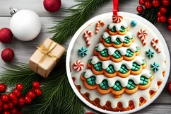 Round Christmas Ornament Sublimation|Clipart Product Image 1