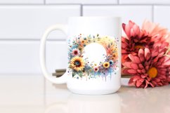 Colorful Sunflower Frame Clipart Product Image 2