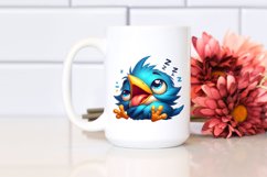 cute baby Starling Sleeping Clipart Product Image 2