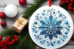 Round Christmas Ornament Sublimation|Clipart Product Image 2