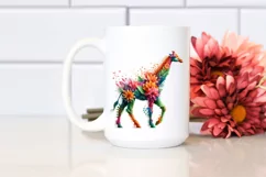 Abstract Vibrant Giraffe made of , PNG Product Image 2