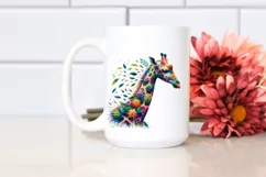 Abstract Vibrant Giraffe made of , PNG Product Image 2