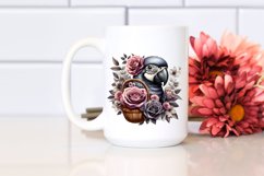 Detailed Gothic Cute Baby Macaw Basket Clipart Product Image 2