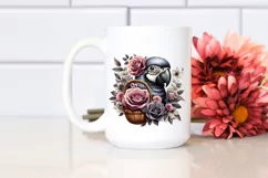 Detailed Gothic Cute Baby Macaw Basket Clipart Product Image 2