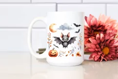 Detailed Halloween Bat Watercolor PNG Product Image 2
