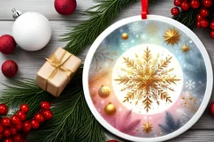 Round Christmas Ornament Sublimation|Clipart Product Image 2