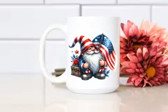 Patriotic Gnome USA Watercolor | Clipart Product Image 2
