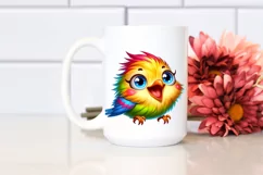 Colorful Smiling Baby Warbler Clipart Product Image 2