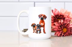 Watercolor Cute Colorful Rhodesian Ridgeback Clipart Product Image 2