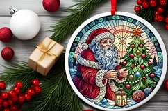 Round Christmas Ornament Sublimation|Clipart Product Image 1