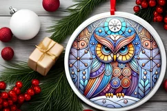 Round Christmas Ornament Sublimation|Clipart Product Image 1