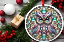 Round Christmas Ornament Sublimation|Clipart Product Image 1