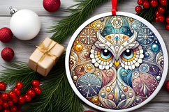 Round Christmass Ornament PNG Product Image 2
