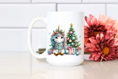 Whimsical Unicorn with Christmas Ornaments PNG Product Image 2