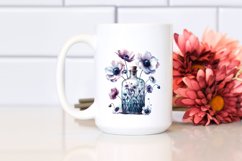 Abstract Bottle with Anemone | Clipart Product Image 2