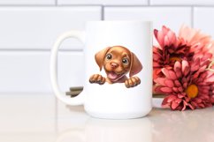 Enthusiastic Baby Vizsla Clipart PNG Product Image 2