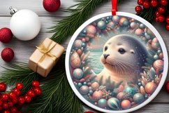 Round Christmas Ornament Sublimation|Clipart Product Image 2
