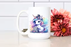 Grave Baby Unicorn Sublimation Clipart Product Image 2