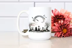 Watercolor Style Very Simple Haloween Scene | Sublimation | Product Image 2