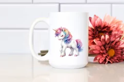 Colorful Pastel Baby Unicorn, PNG Product Image 2