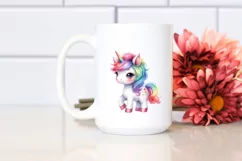 Colorful Pastel Baby Unicorn, PNG Product Image 2