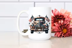 Vintage Rusty Pickup Truck with Stars Product Image 2