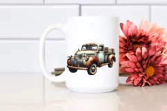 Vintage Rusty Pickup Truck with Stars Product Image 2