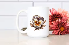 Detailed Stained Pansy | Sublimation | Clipart Product Image 2