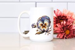 Detailed Stained Pansy | Sublimation | Clipart Product Image 2