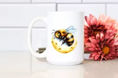 Baby Bee Sleeping On the Moon | Sublimation | Clipart Product Image 2