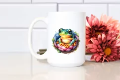 cColorful Watercolor Baby Frog Clipart Product Image 2