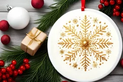 Round Christmas Ornament Sublimation|Clipart Product Image 2