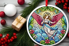 Round Christmas Ornament Sublimation|Clipart Product Image 1