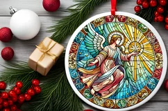 Round Christmas Ornament Sublimation|Clipart Product Image 1